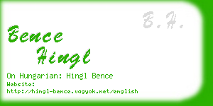 bence hingl business card